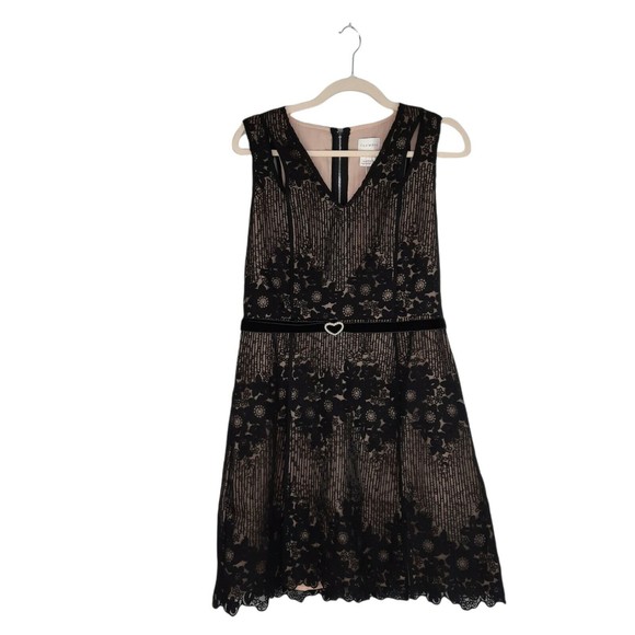 Foxiedox Women's Asha Black Lace Cutout Lined Sleeveless Dress size Large NWT - Picture 3 of 12